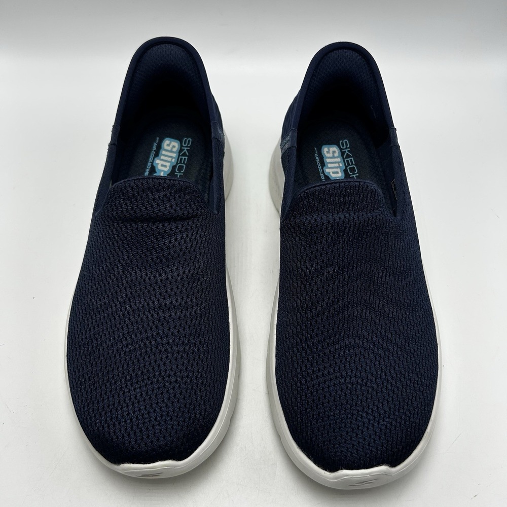 Skechers Sneakers Womens 9.5 Go Walk Hands Free Slip Ins Navy Mesh Style 124963W
